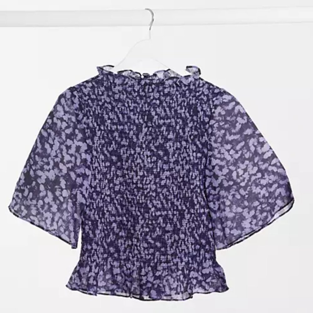 & Other Stories floral print blouse smocked top
